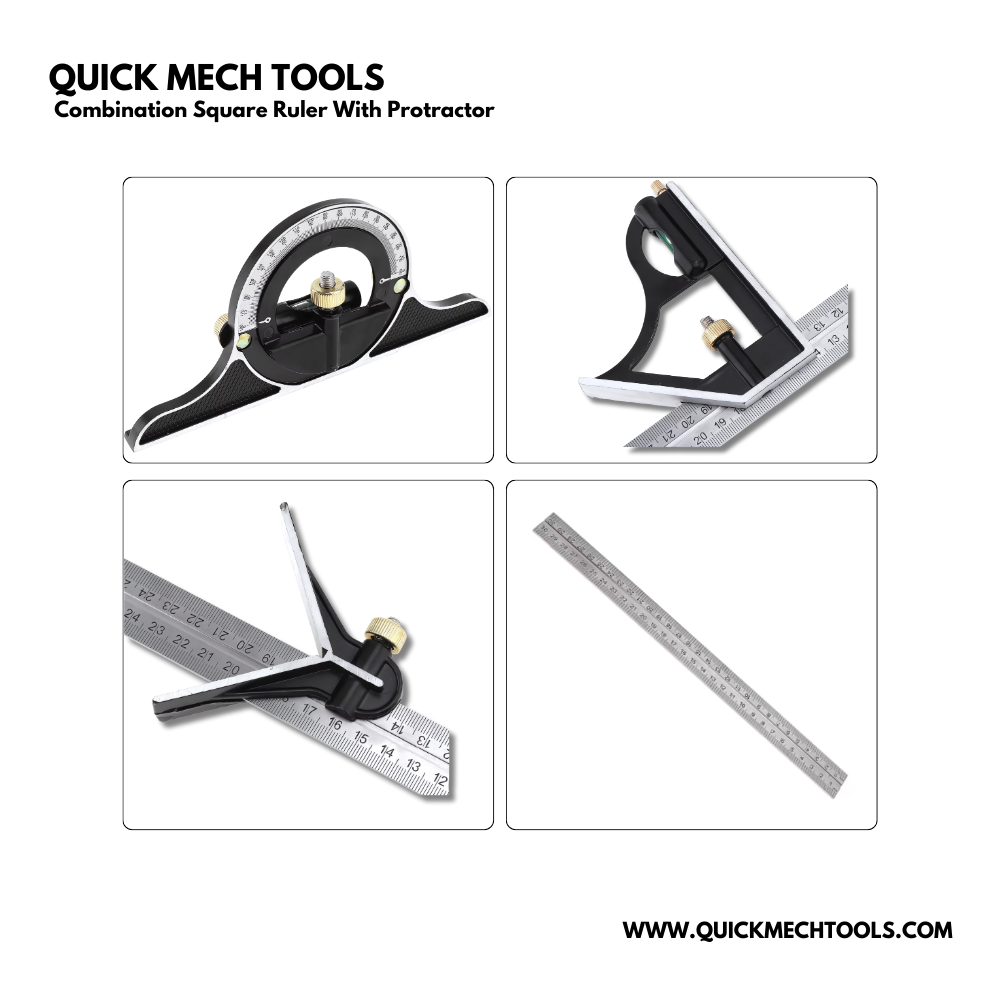 Combination Square Ruler With Protractor
