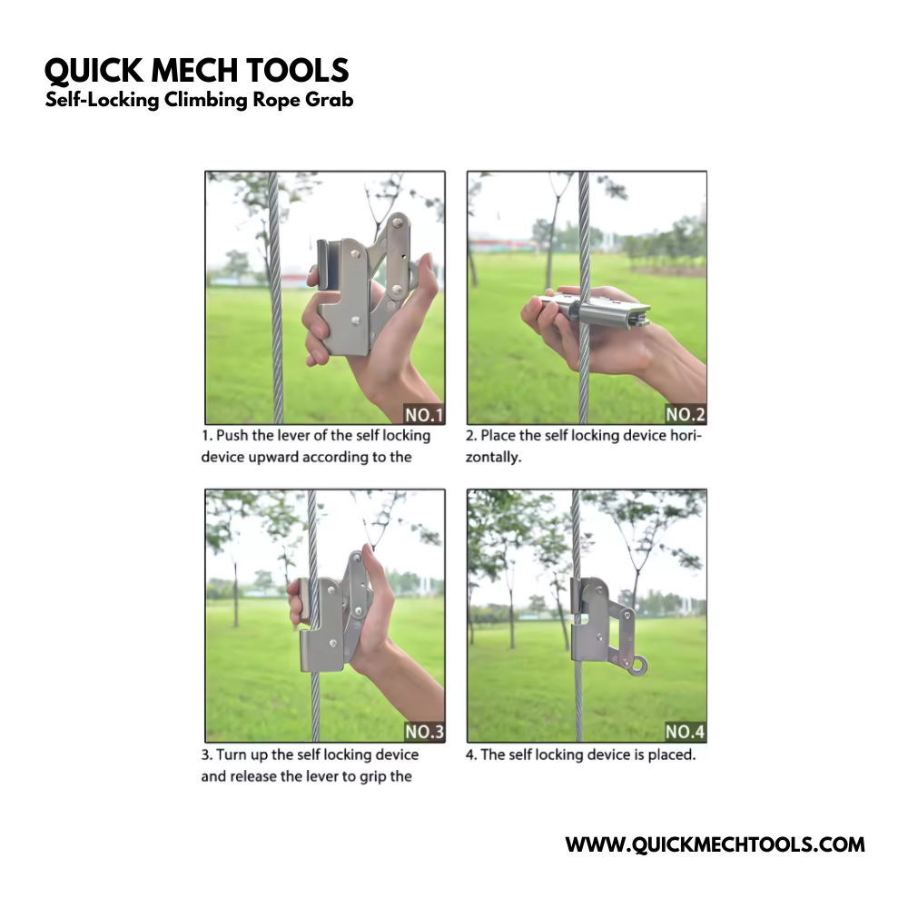 Self-Locking Climbing Rope Grab