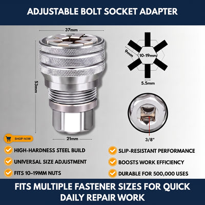Adjustable Bolt Socket Adapter
