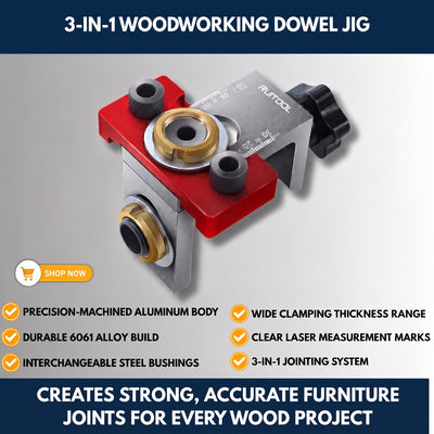 3-in-1 Woodworking Dowel Jig