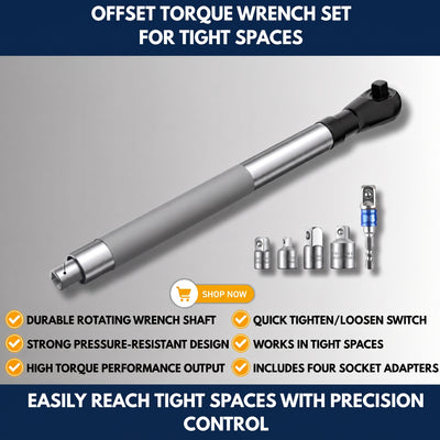 Offset Torque Wrench Set For Tight Spaces