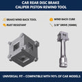 Car Rear Disc Brake Caliper Piston Rewind Tool
