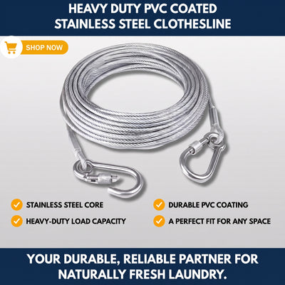 Heavy Duty PVC Coated Stainless Steel Clothesline