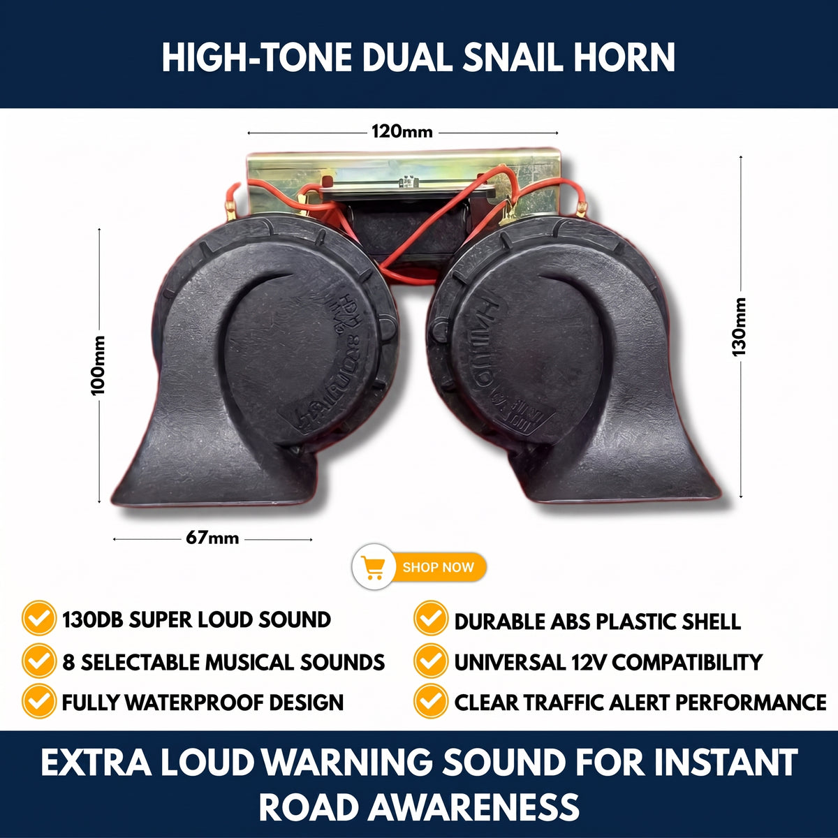 High-Tone Dual Snail Horn