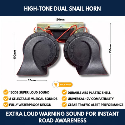 High-Tone Dual Snail Horn