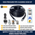 High Pressure Pipe Cleaning Hose Kit