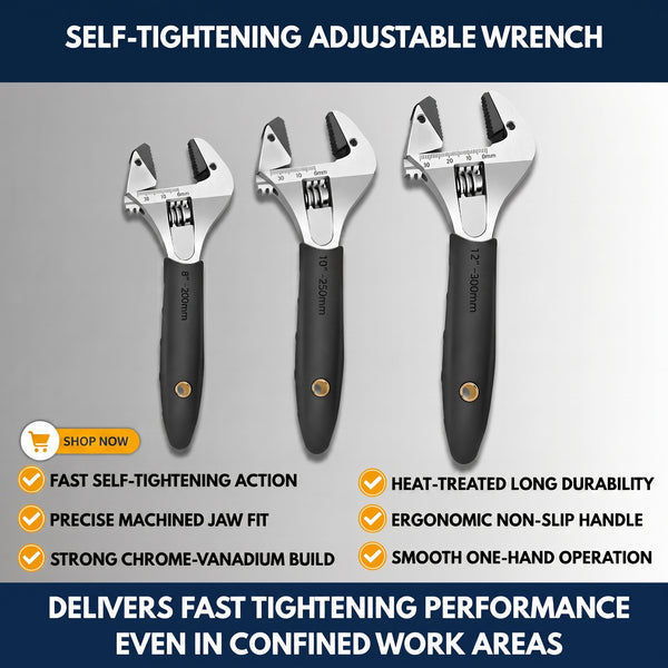 Self-Tightening Adjustable Wrench