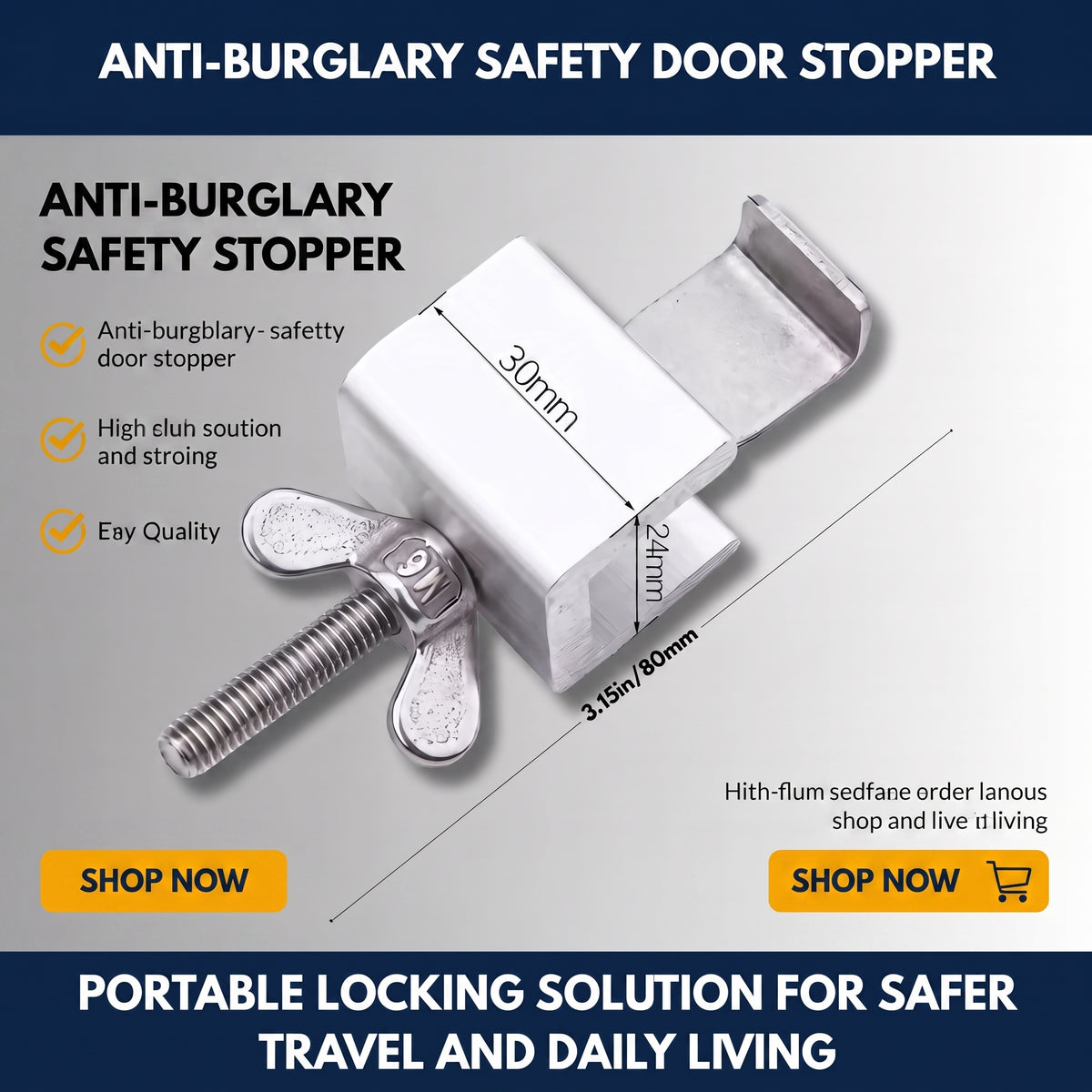 Anti-Burglary Safety Door Stopper