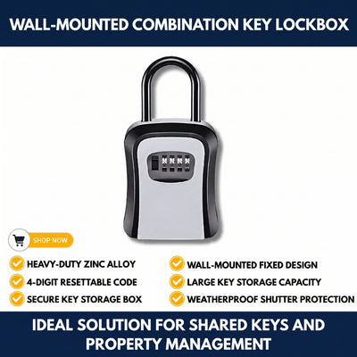 Wall-Mounted Combination Key Lockbox