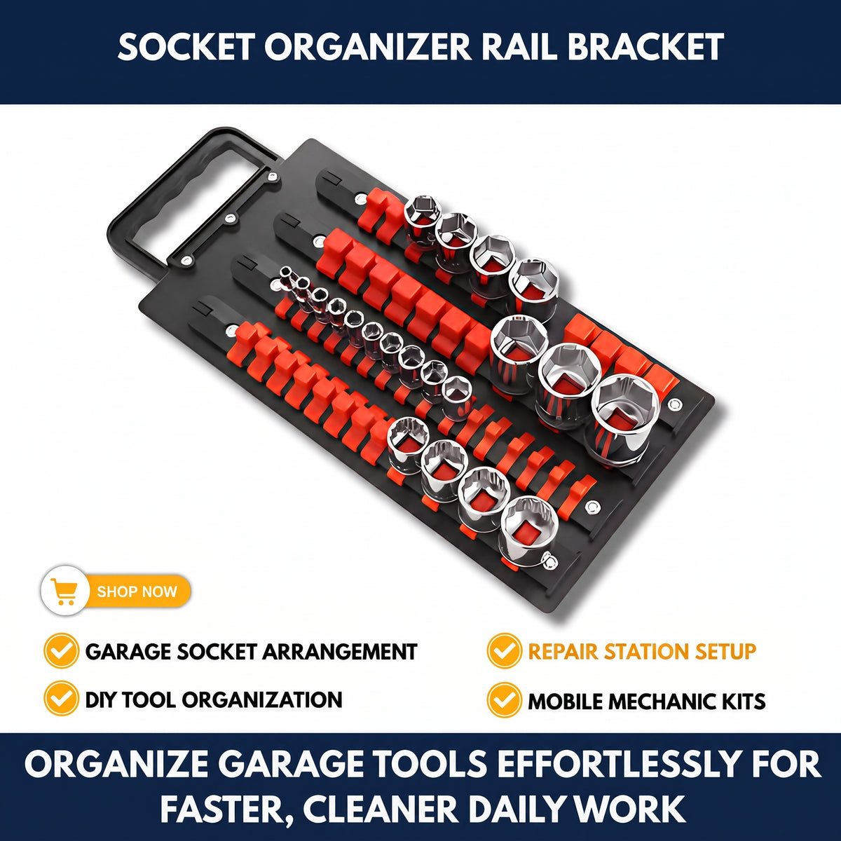 Socket Organizer Rail Bracket