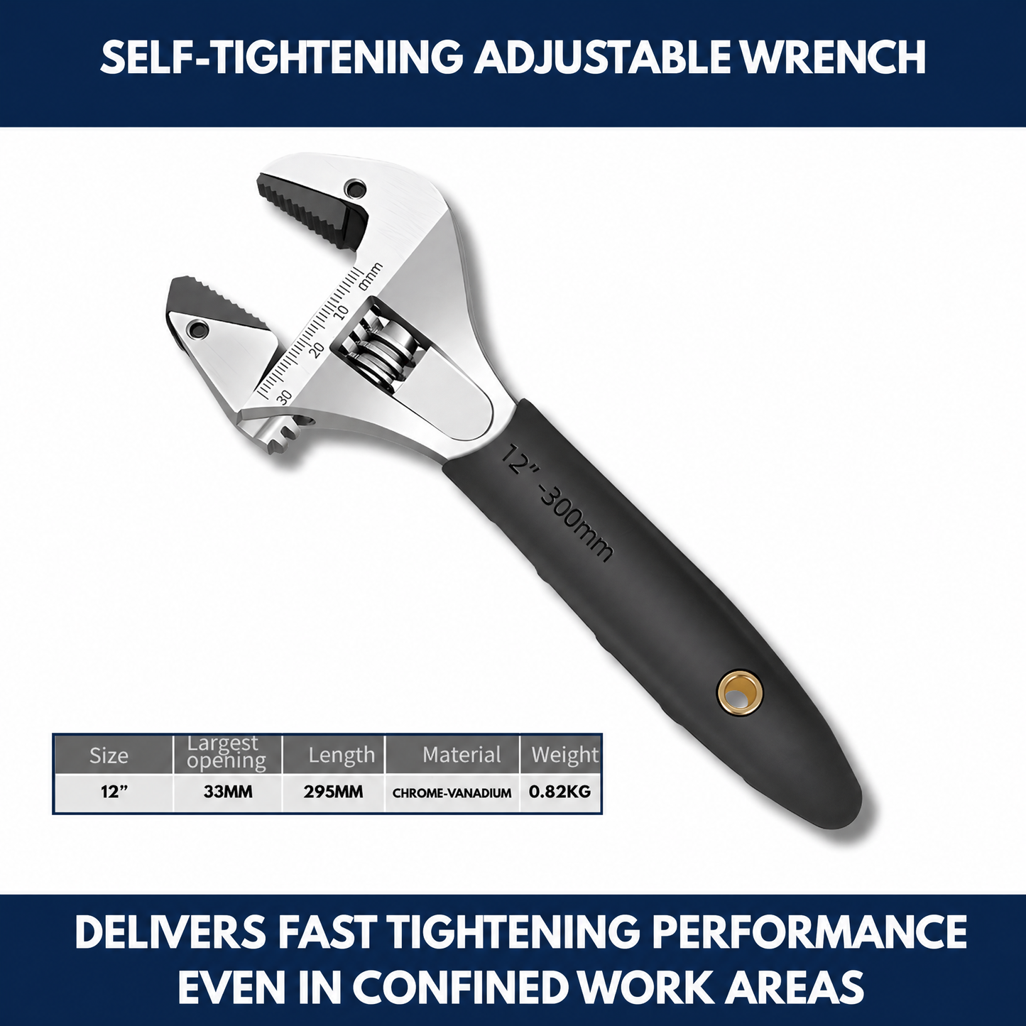 Self-Tightening Adjustable Wrench