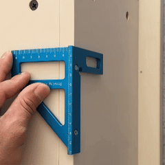 Precision Aluminum Alloy Miter Triangle Ruler – 3D Multifunction Woodworking Square view 6