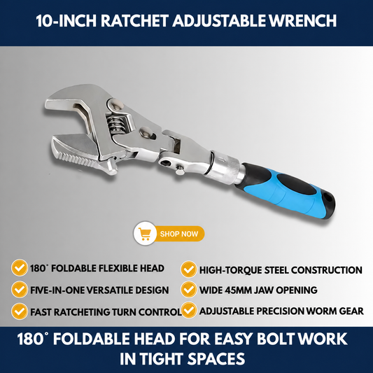10-Inch Ratchet Adjustable Wrench