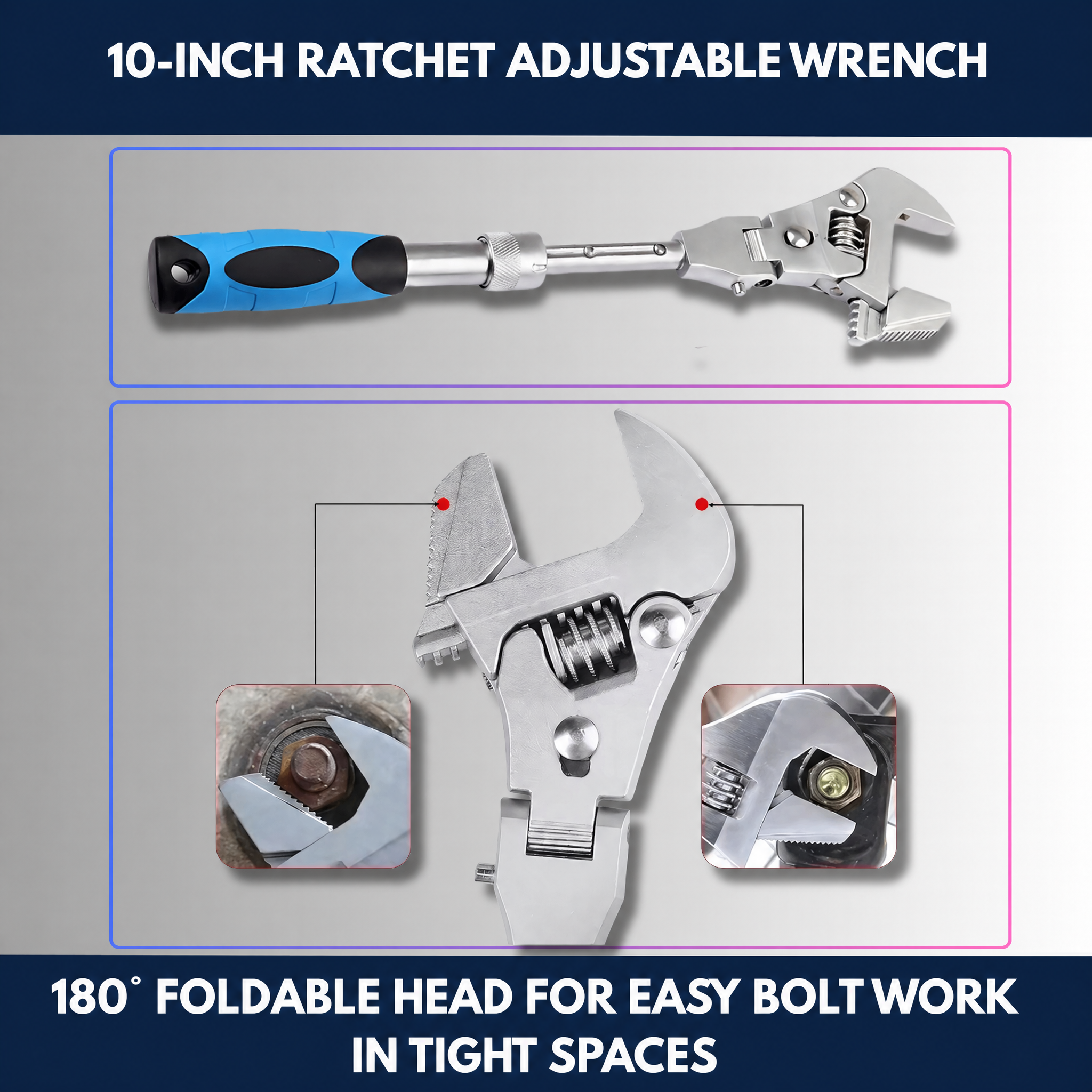 10-Inch Ratchet Adjustable Wrench