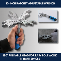 10-Inch Ratchet Adjustable Wrench view 5