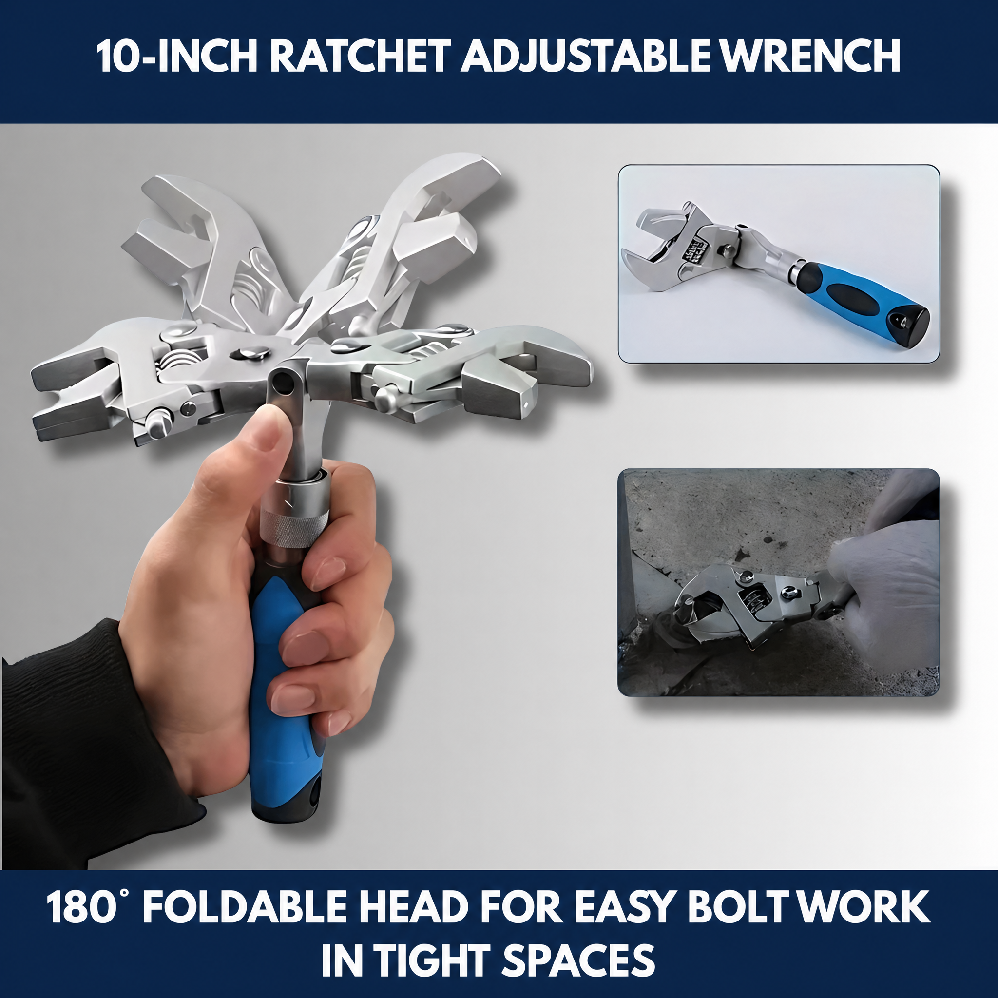10-Inch Ratchet Adjustable Wrench