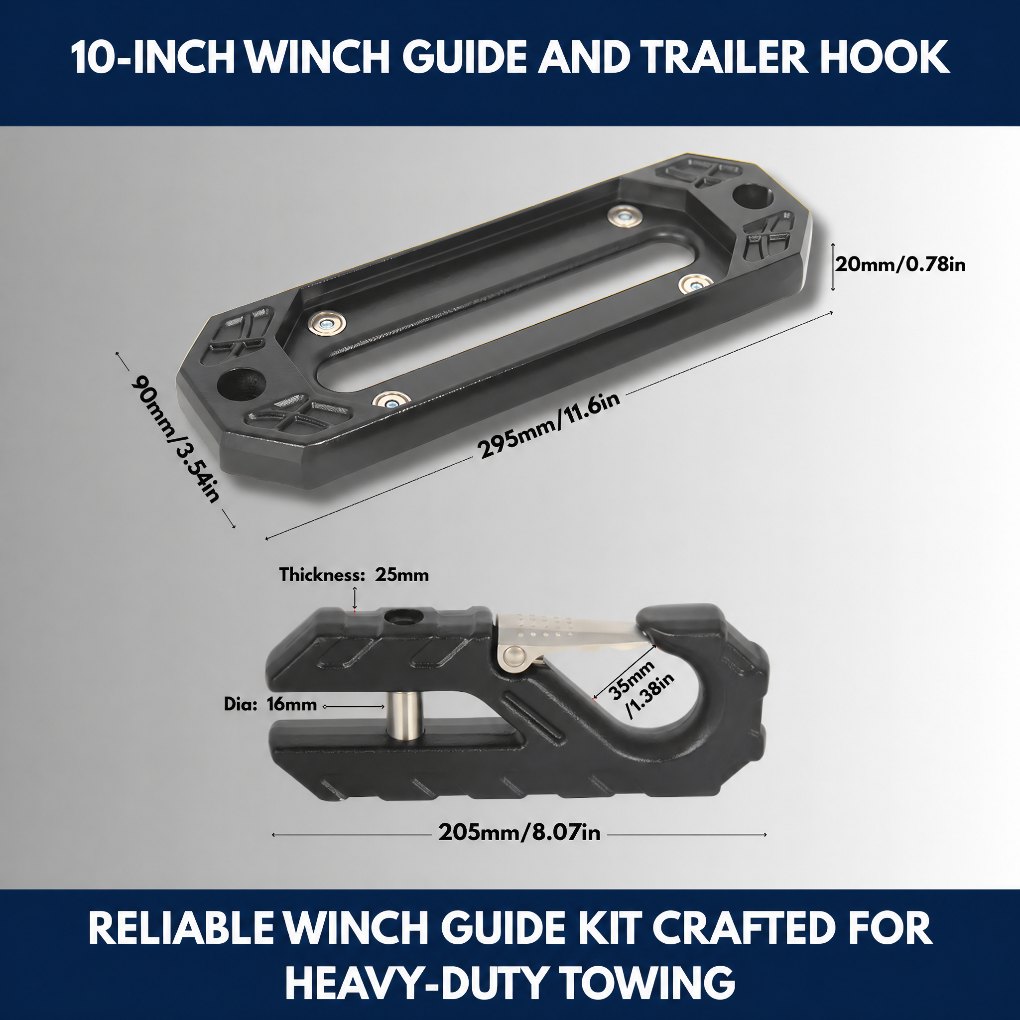 10-Inch Winch Guide and Trailer Hook