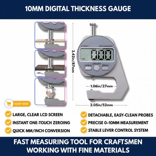 10mm Digital Thickness Gauge