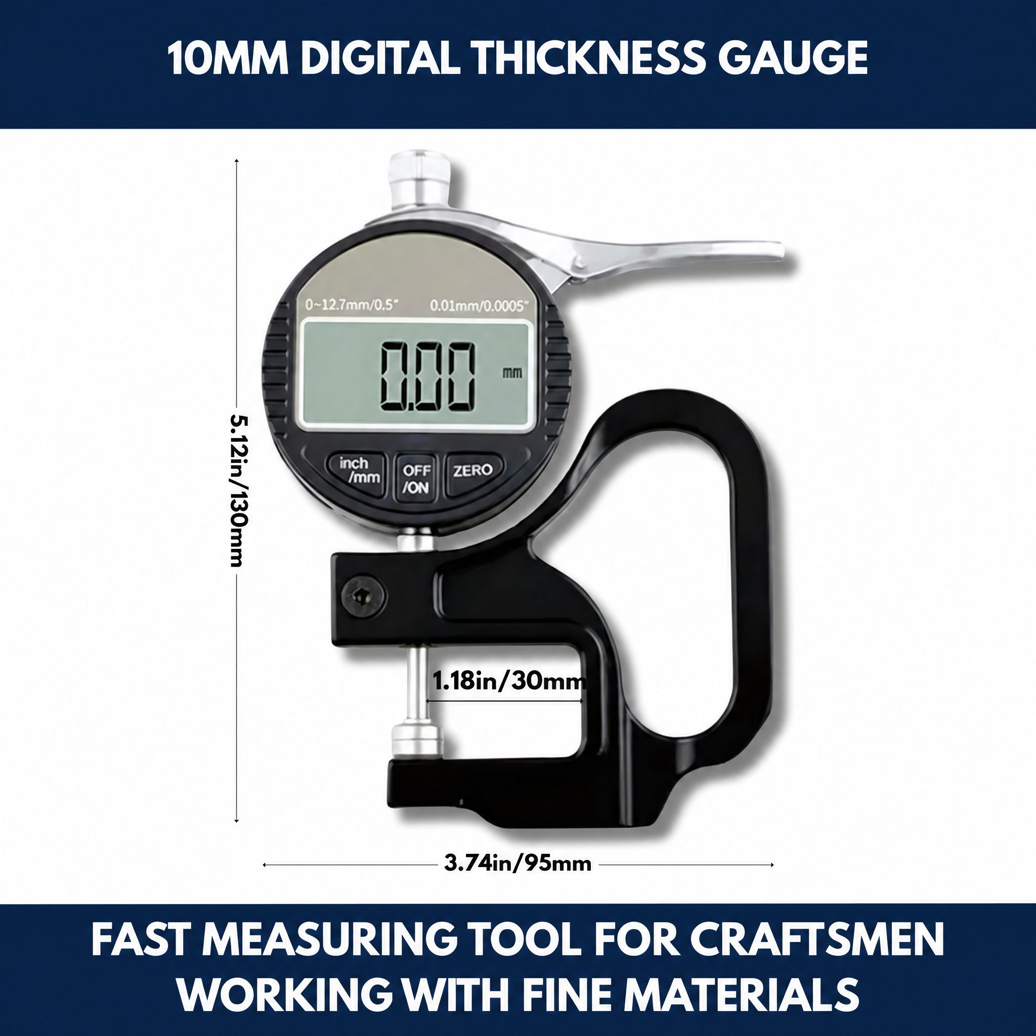 10mm Digital Thickness Gauge