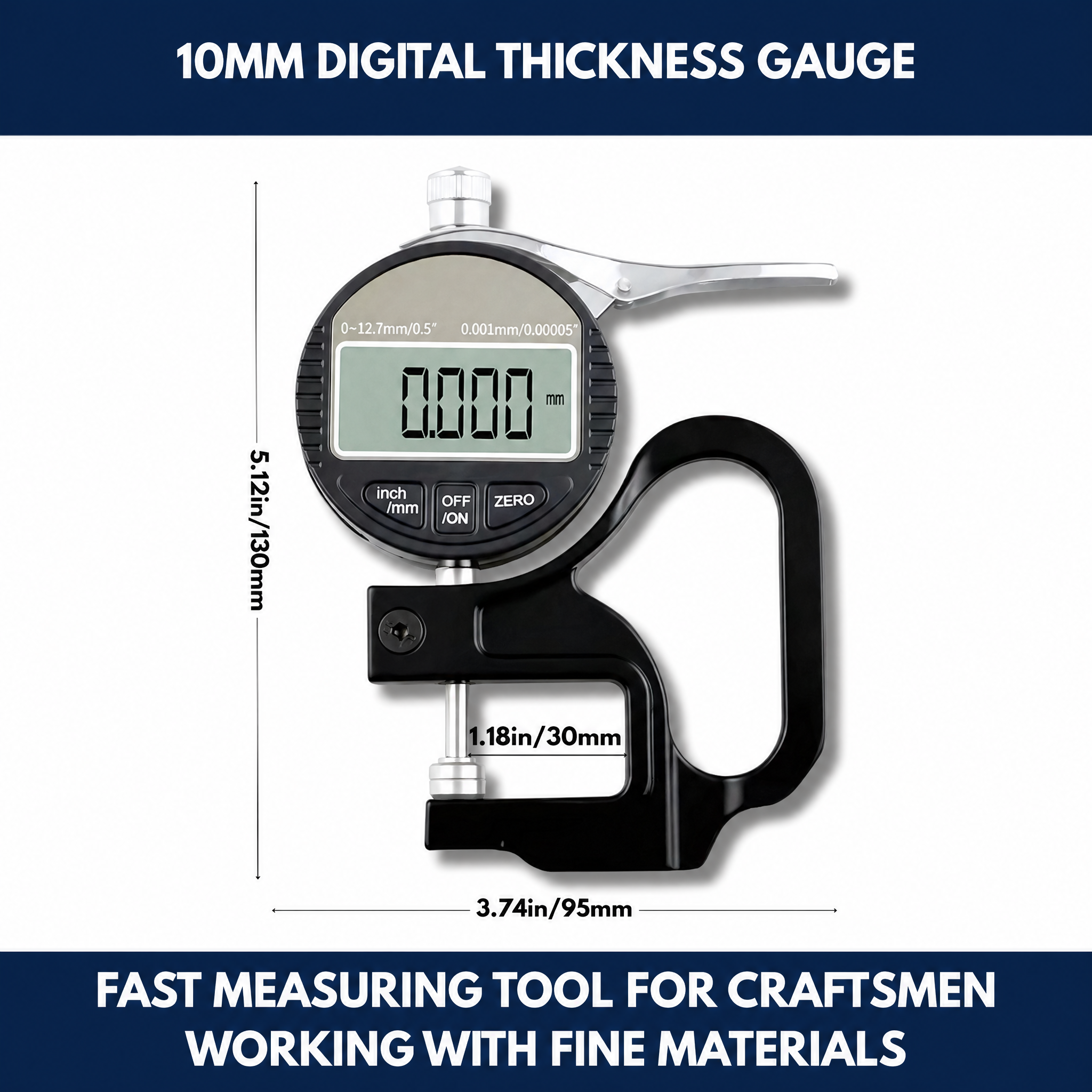 10mm Digital Thickness Gauge