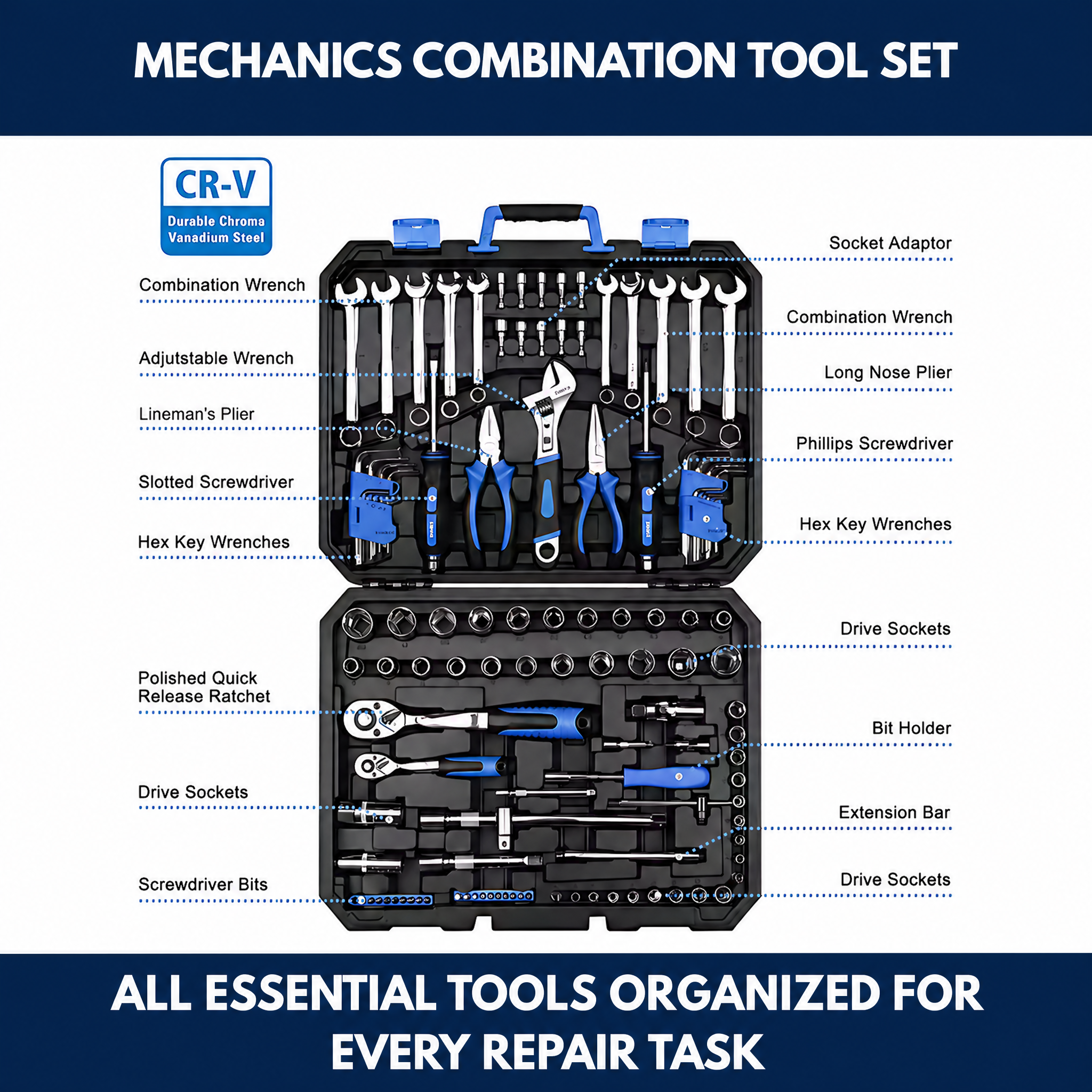 Mechanics Combination Tool Set