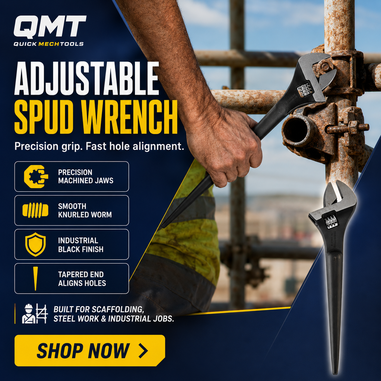 QuickMech™ Spud Adjustable Wrench