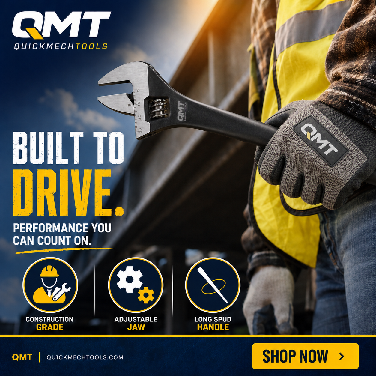 QuickMech™ Spud Adjustable Wrench