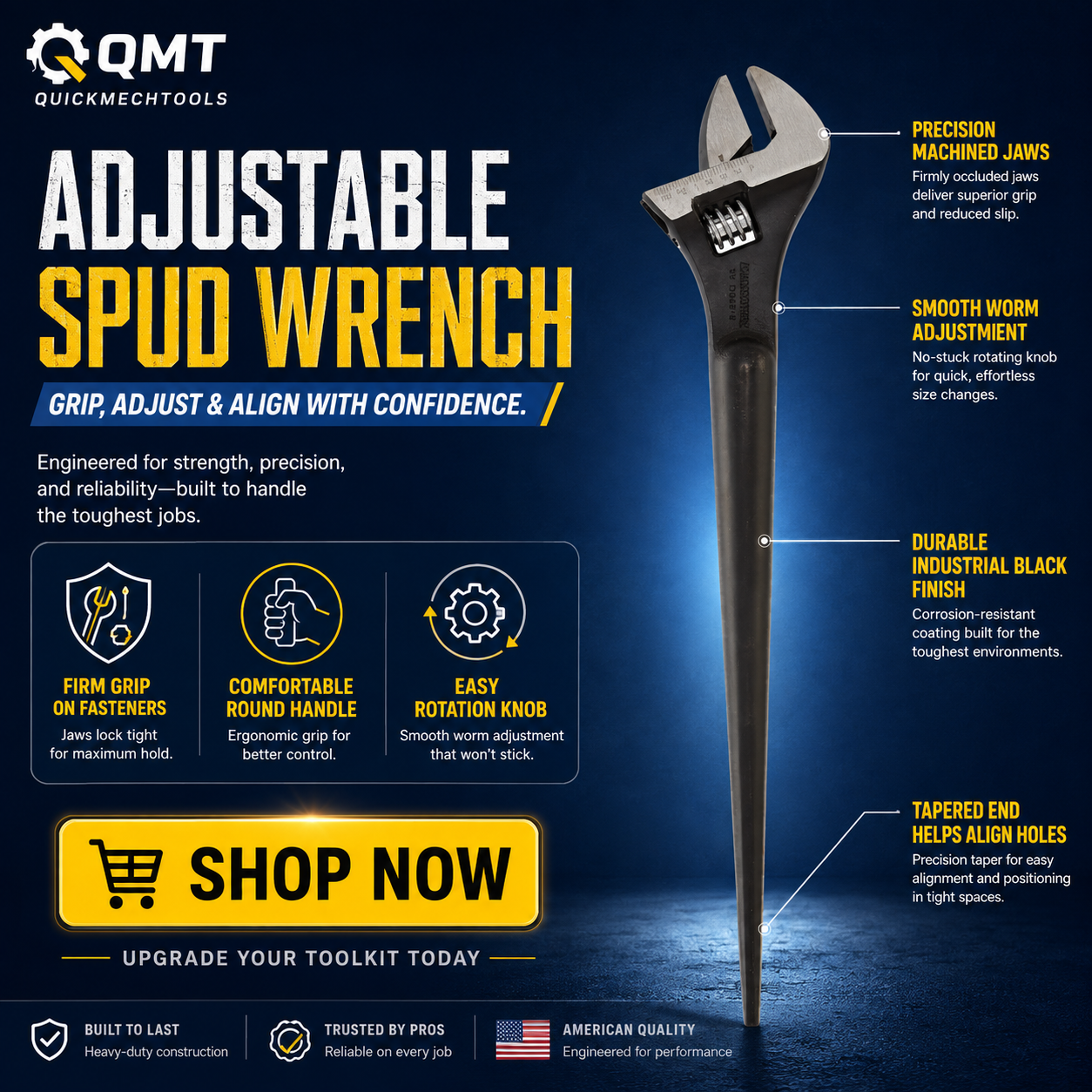 QuickMech™ Spud Adjustable Wrench