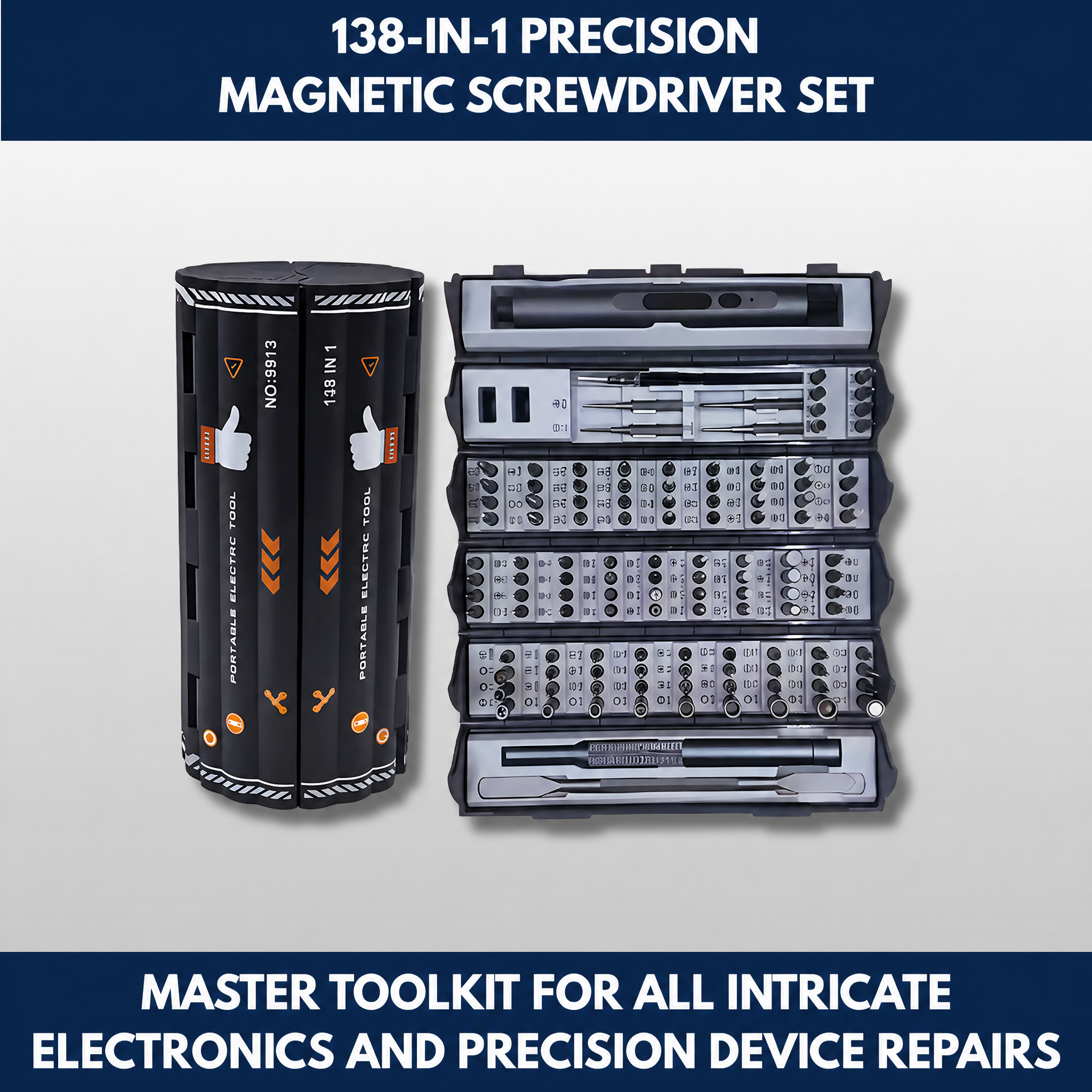 128-in-1 Precision Magnetic Screwdriver Set