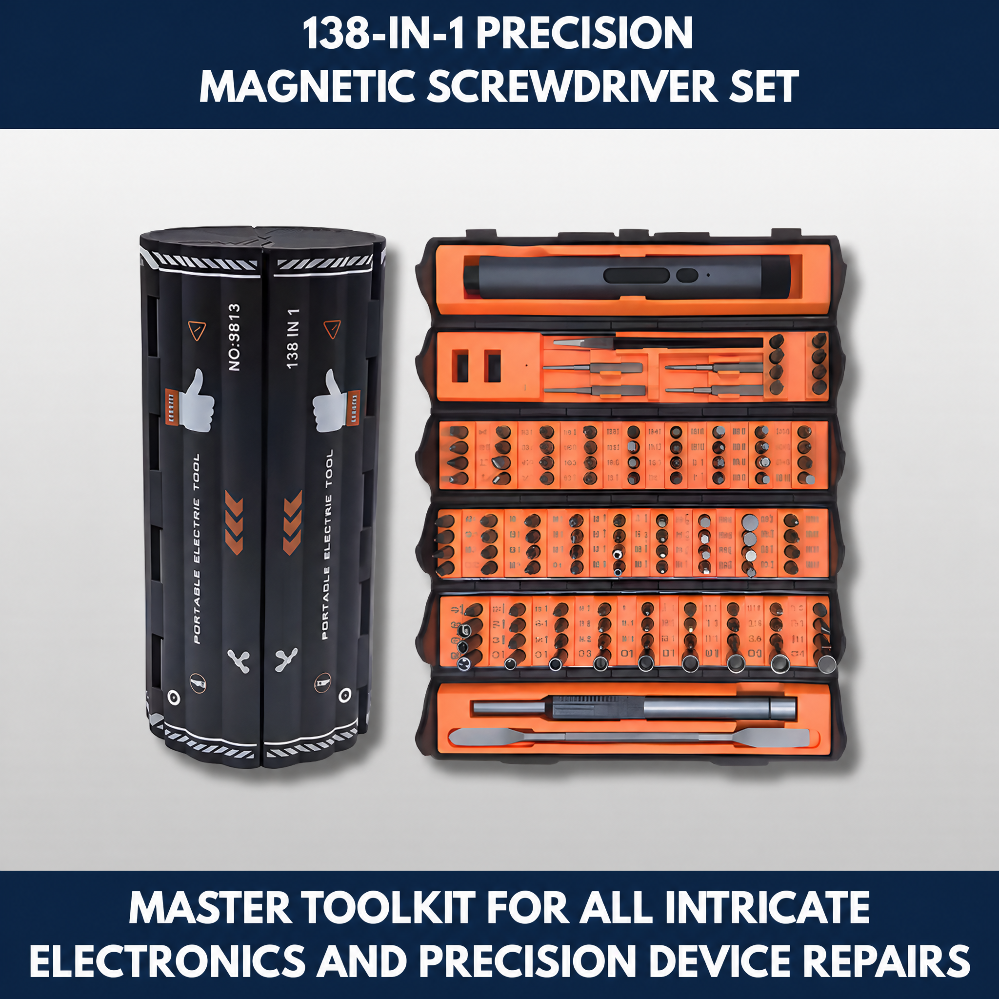 128-in-1 Precision Magnetic Screwdriver Set