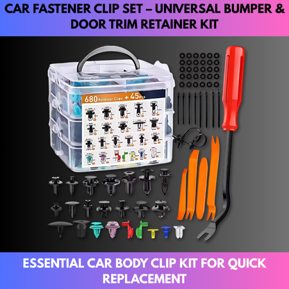 Car Fastener Clip Set – Universal Bumper & Door Trim Retainer Kit