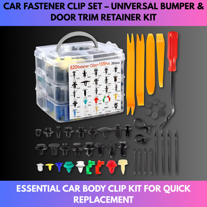 Car Fastener Clip Set – Universal Bumper & Door Trim Retainer Kit