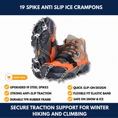 19 Spike Anti Slip Ice Crampons view 2