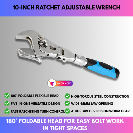 10-Inch Ratchet Adjustable Wrench