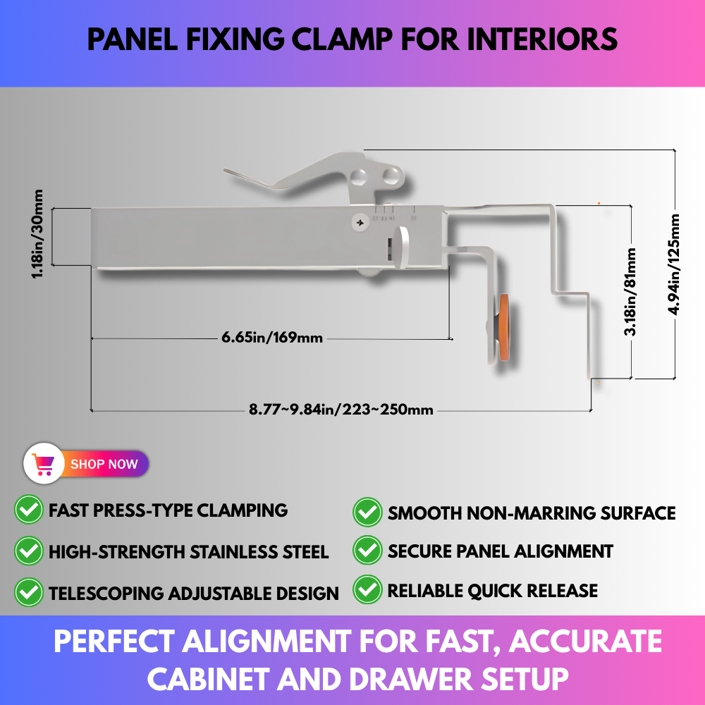 Panel Fixing Clamp For Interiors