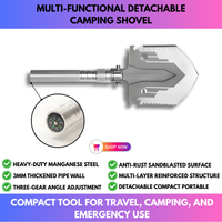 Multi-Functional Detachable Camping Shovel