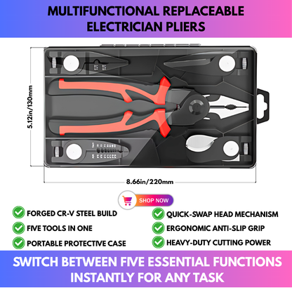 Multifunctional Replaceable Electrician Pliers