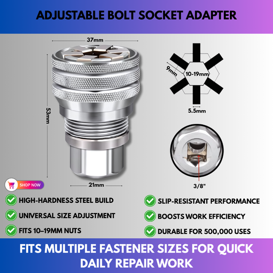 Adjustable Bolt Socket Adapter