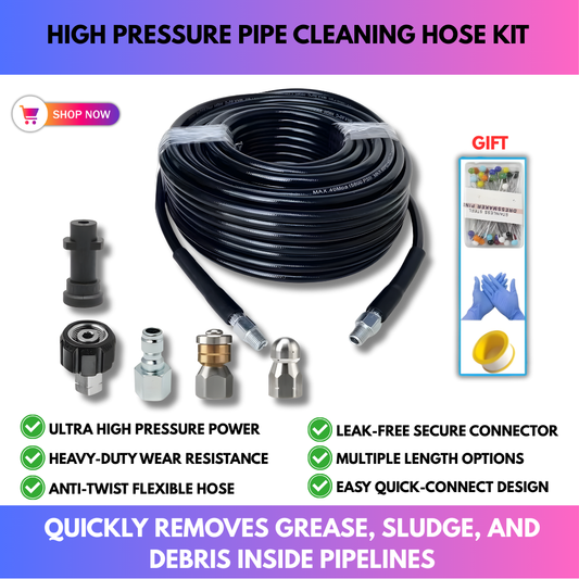 High Pressure Pipe Cleaning Hose Kit