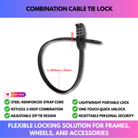 Combination cable tie lock