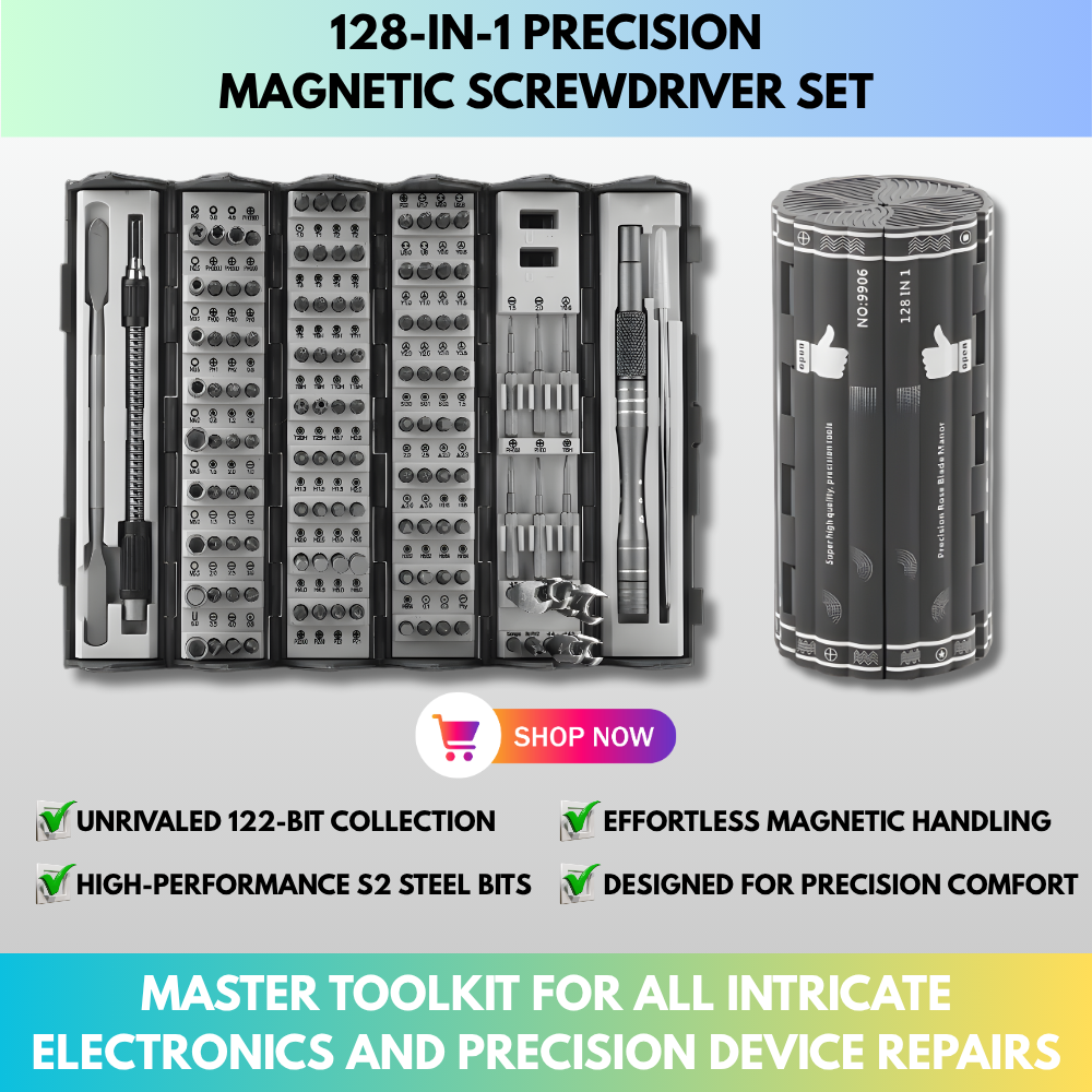 128-in-1 Precision Magnetic Screwdriver Set