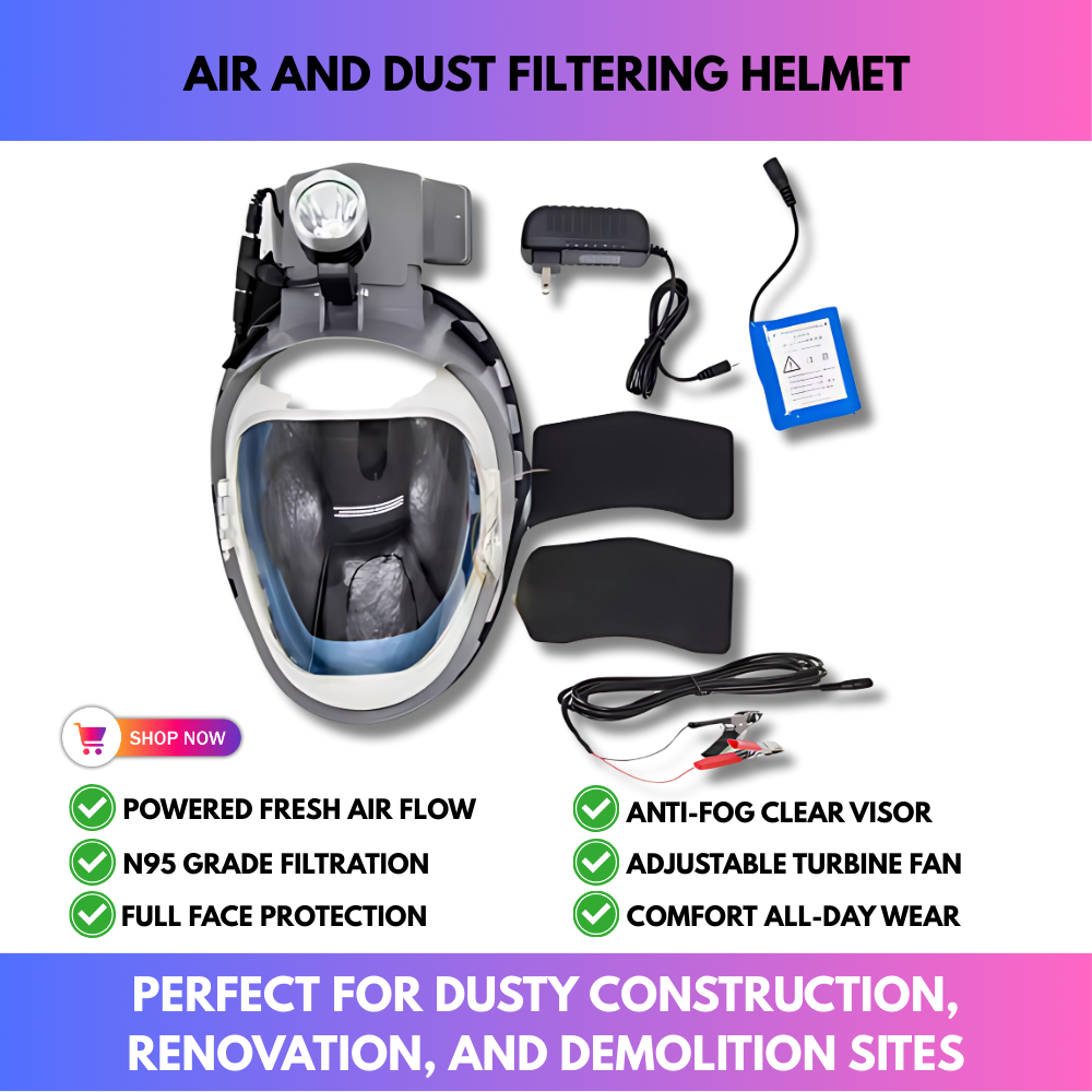 Air And Dust Filtering Helmet