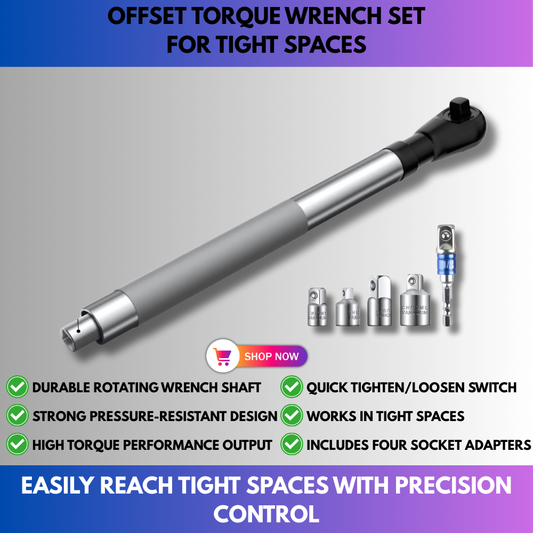 Offset Torque Wrench Set For Tight Spaces