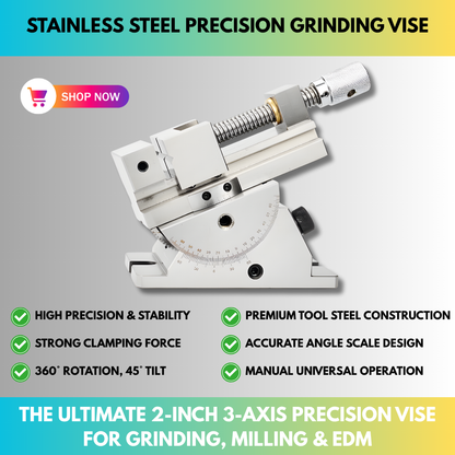 2-Inch Stainless Steel Precision Grinding Vise
