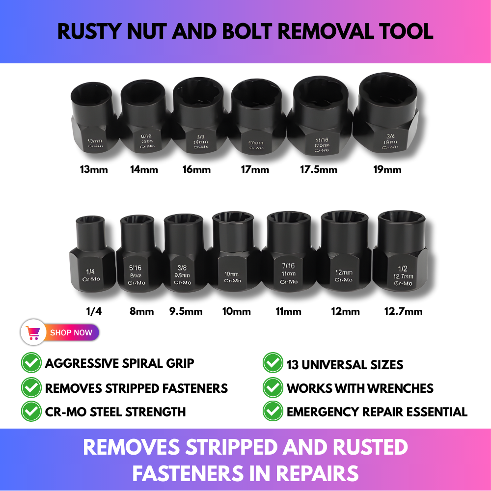 Rusty Nut And Bolt Removal Tool – QMT