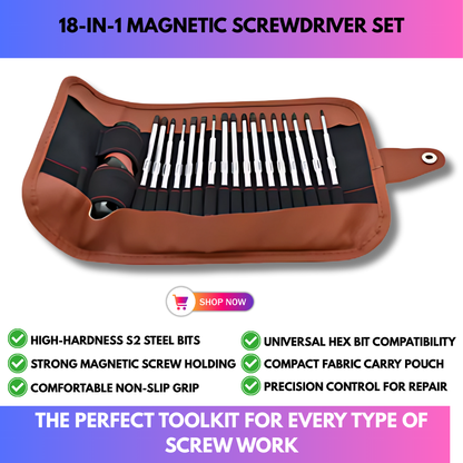 18-in-1 Magnetic Screwdriver Set