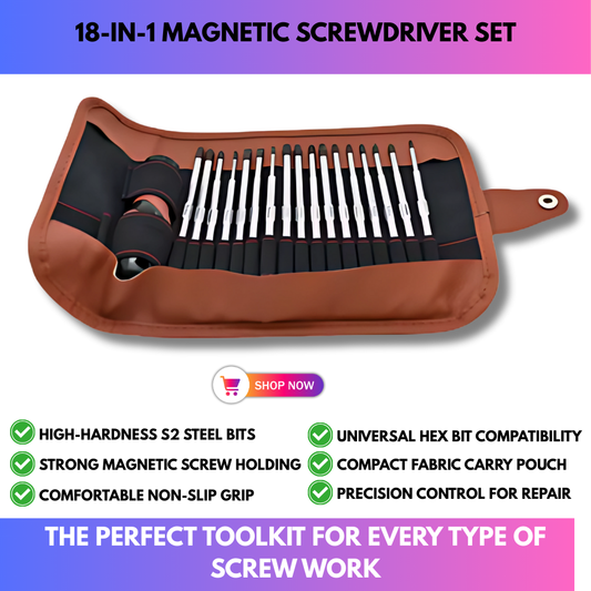 18-in-1 Magnetic Screwdriver Set