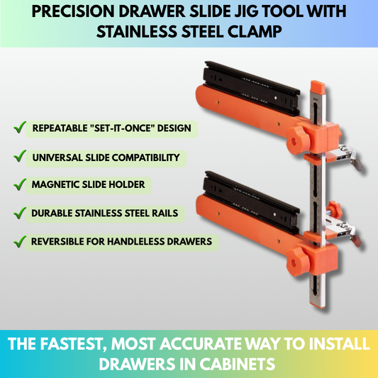 Cabinet Rail Positioning & Drilling Guide