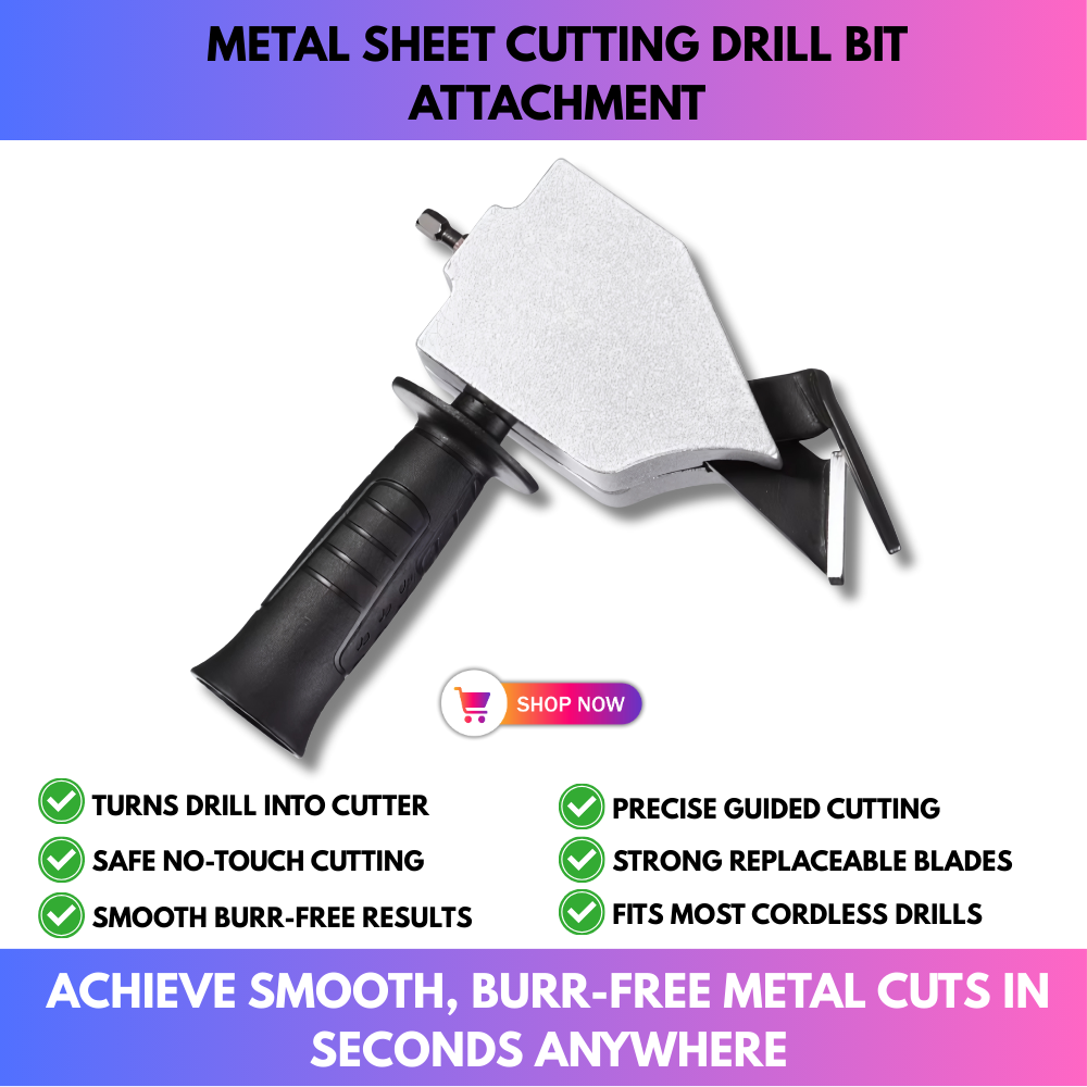 Metal Sheet Cutting Drill Bit Attachment