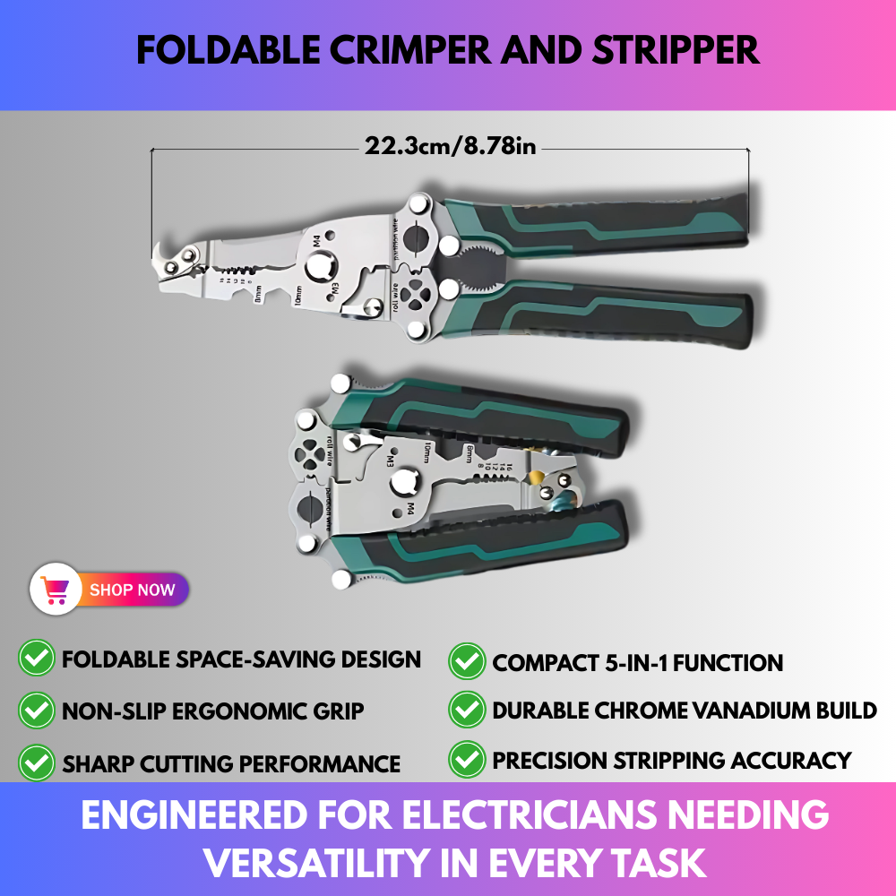 Foldable Crimper And Stripper